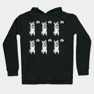 siberian husky dog pattern Hoodie